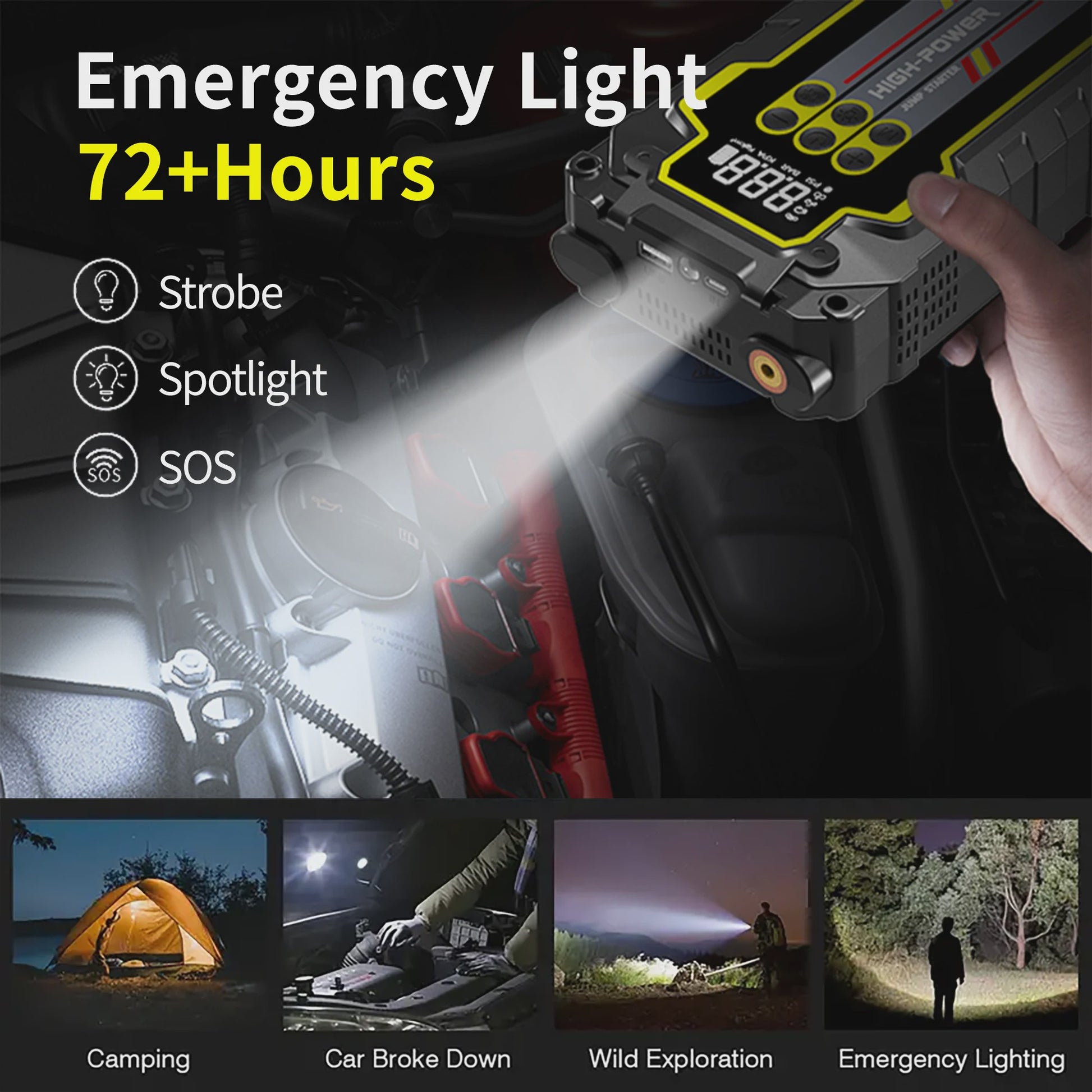 AntPower 1200A 4-in-1 Jump Starter: Krachtige Powerbank & Accubooster voor Benzine en Diesel