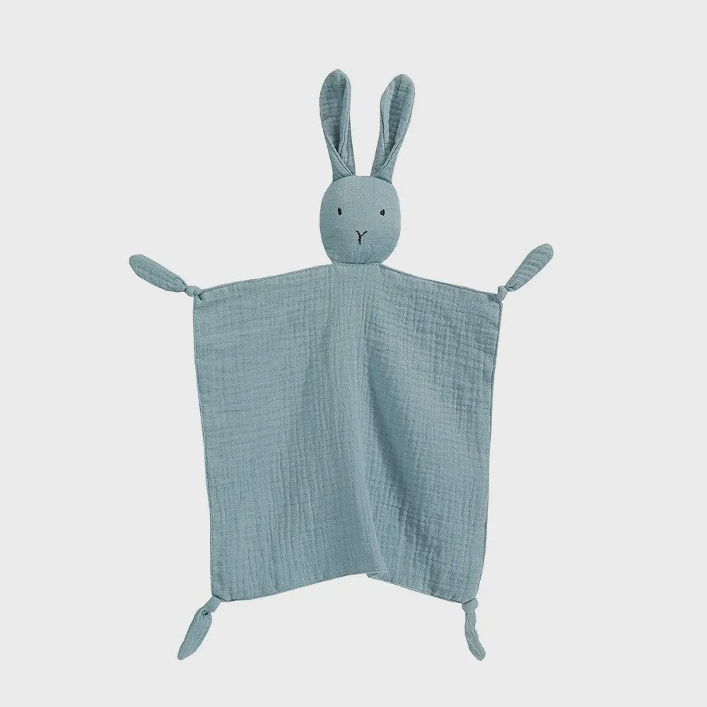 Zacht Muslin Baby Knuffeldoekje met Konijn - Comfort & Slaapmaatje voor Pasgeborenen