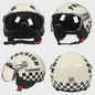 Retro Jethelm Open Face Motorhelm met Afneembaar Vizier - Vintage Scooter & Vespa Helm