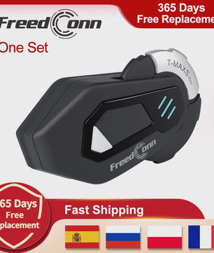 FreedConn T-MAXS Pro Motorhelm Headset: Bluetooth Intercom, Muziek & FM Radio