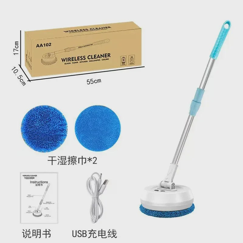 Draadloze Spin Mop: Automatische Vloer-, Auto- en Ramenreiniger