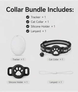 GPS Tracker Halsband voor Katten & Honden - Vind Je Huisdier Makkelijk Terug met Apple Find My Compatibiliteit