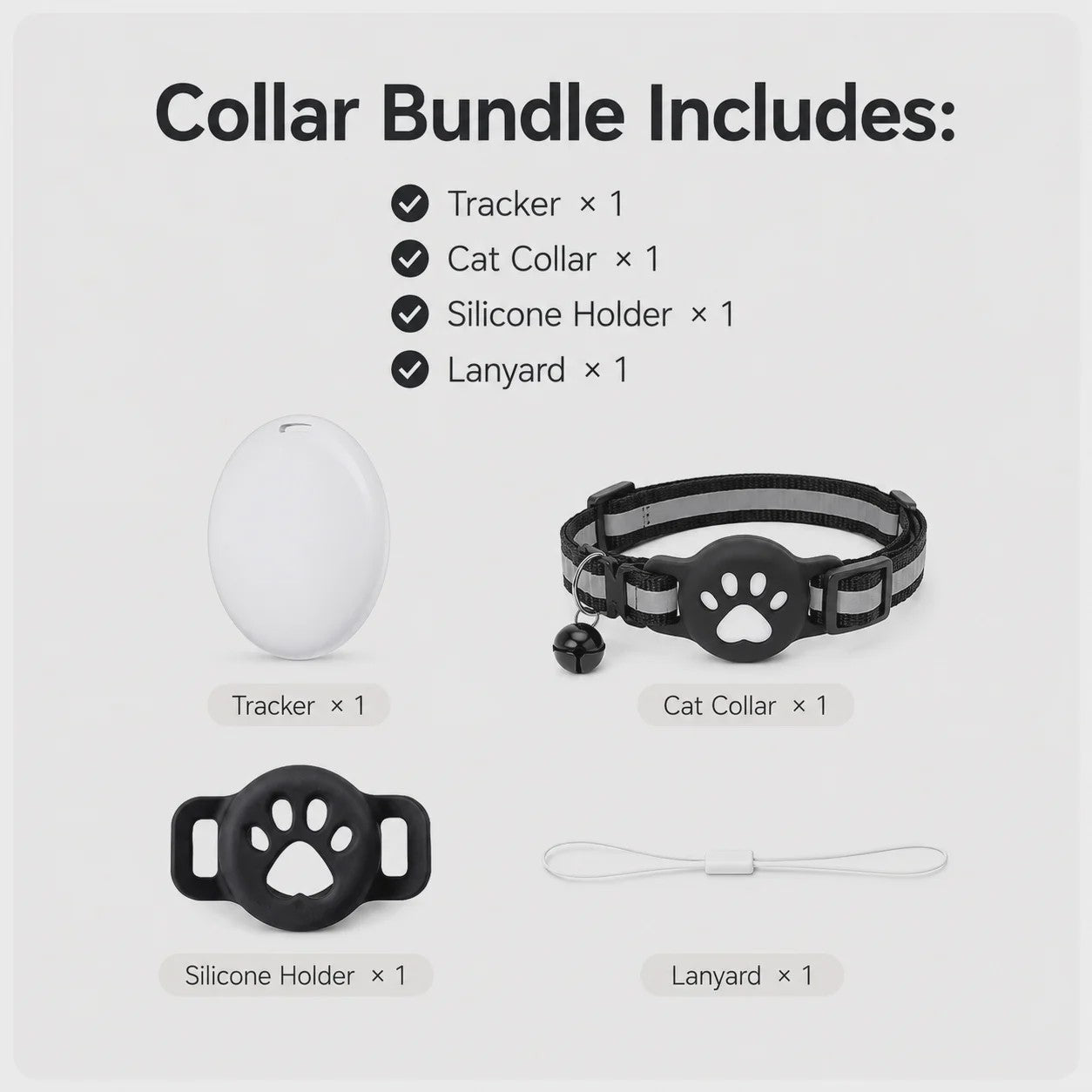 GPS Tracker Halsband voor Katten & Honden - Vind Je Huisdier Makkelijk Terug met Apple Find My Compatibiliteit