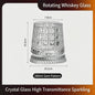 Draaibaar Kristallen Whiskey Glas - 280ml Premium Tumbler voor Cocktails & Feesten