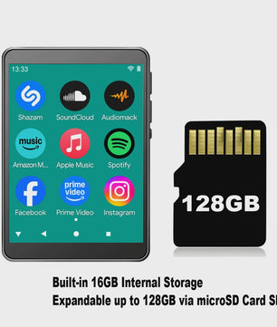 Famue PA03 Android MP3/MP4 Speler - 48GB, WiFi, Lossless Audio & App Downloads