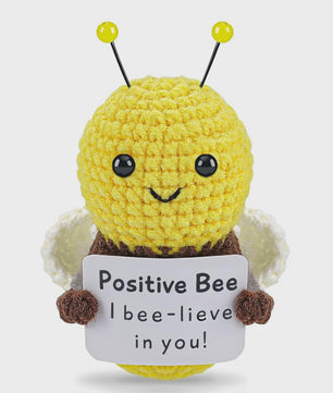 Schattige Gehaakte Bij - Motiverende Decoratie & Positieve Energie Cadeau