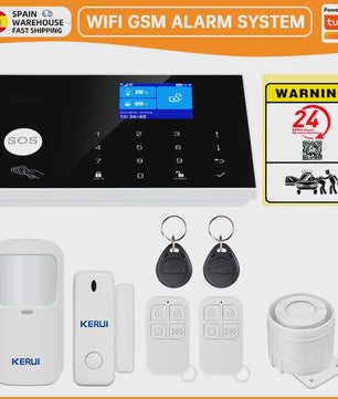 KERUI WIFI GSM Alarm Systeem met Tuya Smart App - Slimme Beveiliging voor Thuis
