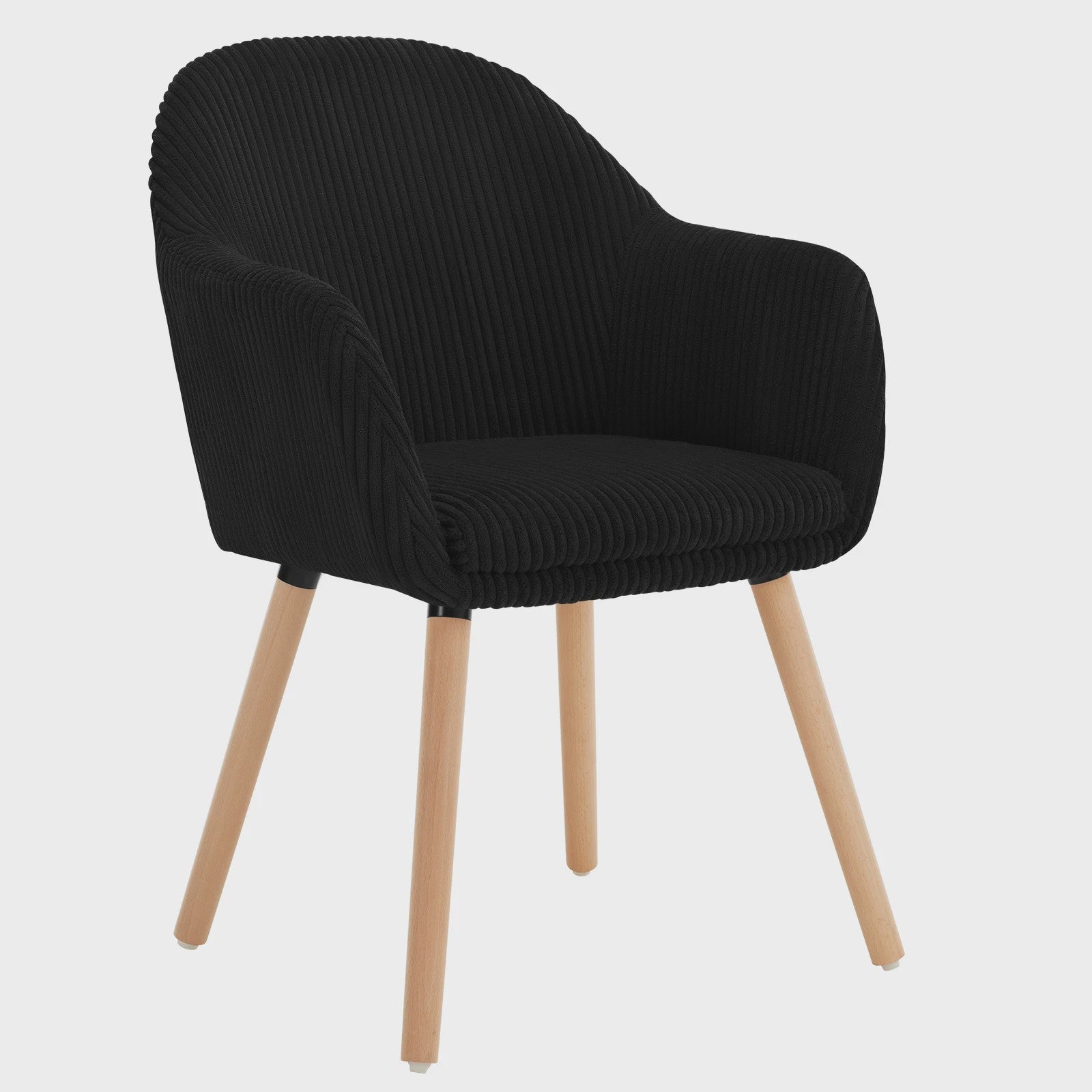 Moderne Corduroy eetkamerstoel met armleuning en rugleuning - Comfortabel en Stijlvol