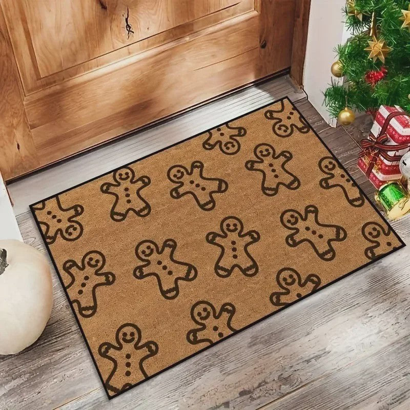Kerst Deurmat met Rendier & Feestelijke Prints - Indoor/Outdoor Entree Tapijt