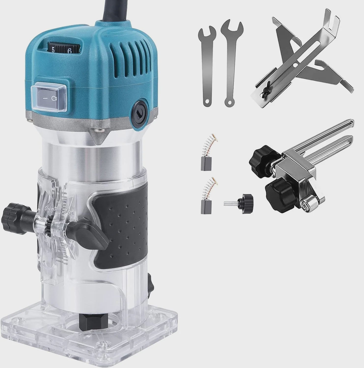 Krachtige 800W Elektrische Houtfrees Trimmer met 6 Snelheden (30000rpm) - Voor Houtbewerking & DIY