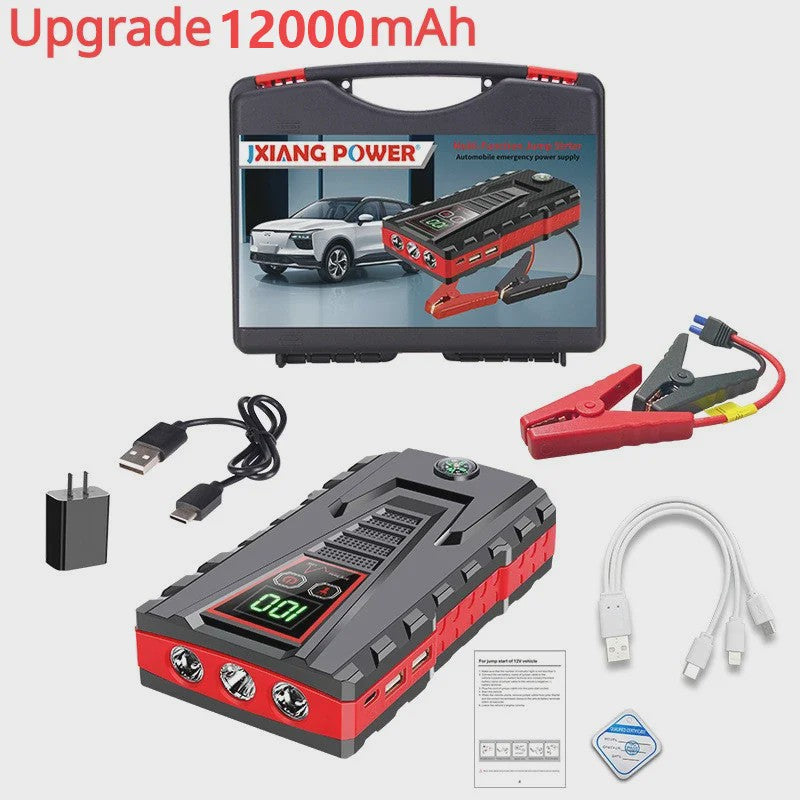 DWiusty 12000mAh Powerbank & Auto Start Booster: Start Benzine/Diesel Auto's Direct & Noodstroom