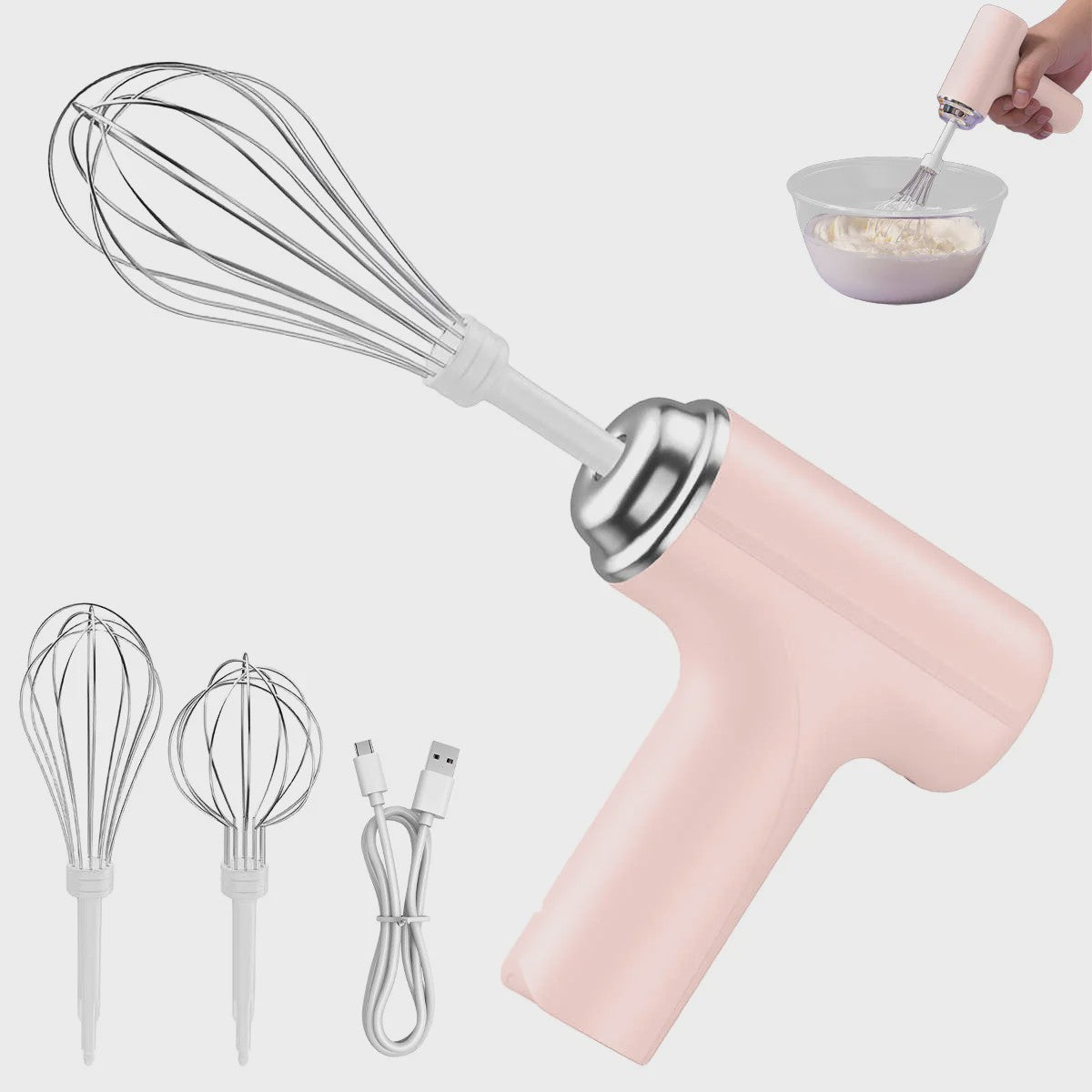 Draadloze Elektrische Handmixer met 3 Snelheden - Perfect voor Bakken en Mixen