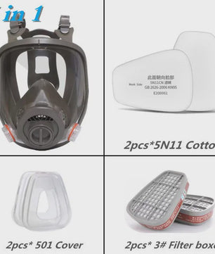 Professioneel Gasmasker 6800 - Volledig Gelaatsmasker met Verwisselbaar Filter voor Industrieel Gebruik