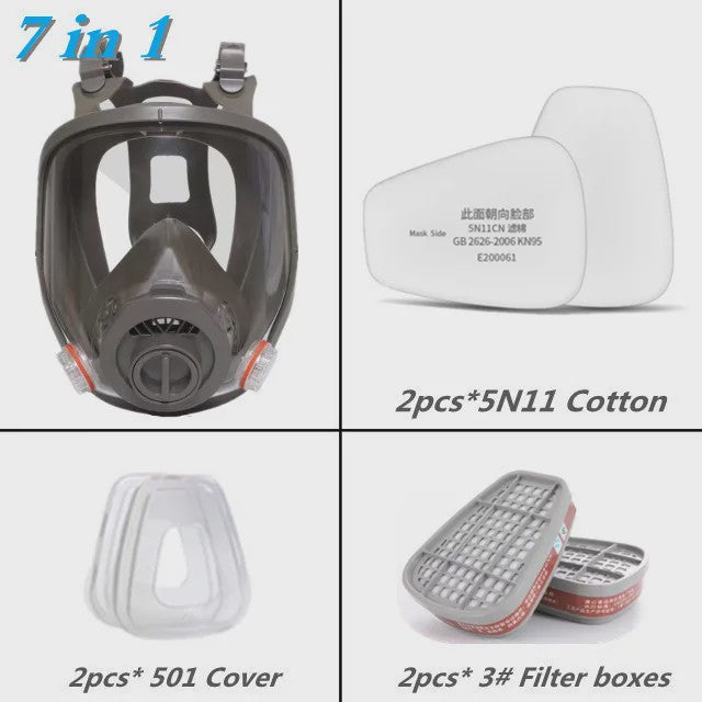 Professioneel Gasmasker 6800 - Volledig Gelaatsmasker met Verwisselbaar Filter voor Industrieel Gebruik