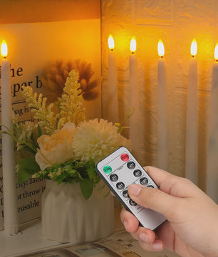 Set van 10 LED Kaarsen met Afstandsbediening - 28cm Vlamloze Kaarsen met Timer