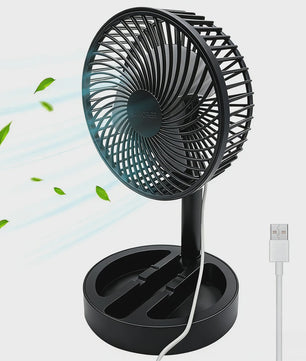 Draagbare USB Ventilator - Opvouwbaar & Verstelbaar voor Bureau en Buiten