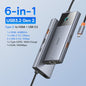 Baseus 10-in-1 USB-C Hub: 8K/4K Dual HDMI, 10Gbps, RJ45, PD 100W - Uitbreidingsstation voor MacBook & Laptop