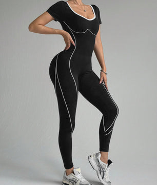 Naadloze Sport Jumpsuit Dames - Trendy Bodysuit voor Yoga, Fitness & Gym