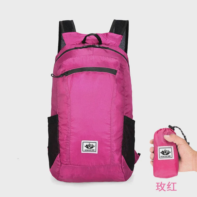 Opvouwbare Rugzak 20L - Ultralicht & Waterafstotend voor Wandelen, Fietsen en Reizen