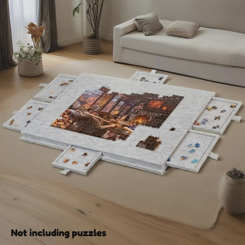 Kantelbaar Puzzelbord met 6 Lades & Dekselstandaard - Draagbaar, Lichtgewicht, voor 1000+ Stukjes