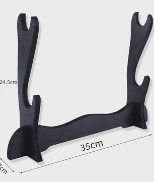 Houten Katana Standaard & Zwaardrek - Vloerdisplay voor Japanse Zwaarden en Sabels