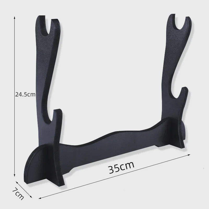 Houten Katana Standaard & Zwaardrek - Vloerdisplay voor Japanse Zwaarden en Sabels