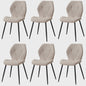 Set van 2, 4 of 6 Eetkamerstoelen - Gestoffeerd, Gewatteerd Linnenlook Stof, Metalen Poten