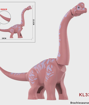 Brachiosaurus Bouwblokken Set - 5 Kleuren Educatief Dinosaurus Speelgoed voor Kinderen