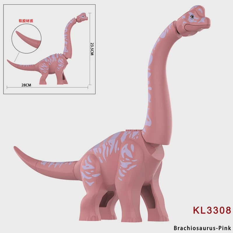 Brachiosaurus Bouwblokken Set - 5 Kleuren Educatief Dinosaurus Speelgoed voor Kinderen