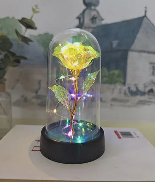 Eeuwige Roos met LED Licht - Magische Folie Bloem voor Valentijn, Kerst & Decoratie