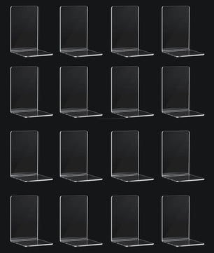 8x Stevige Doorzichtige Boekensteunen - Ideale Organizer voor Boeken, Films & CD's