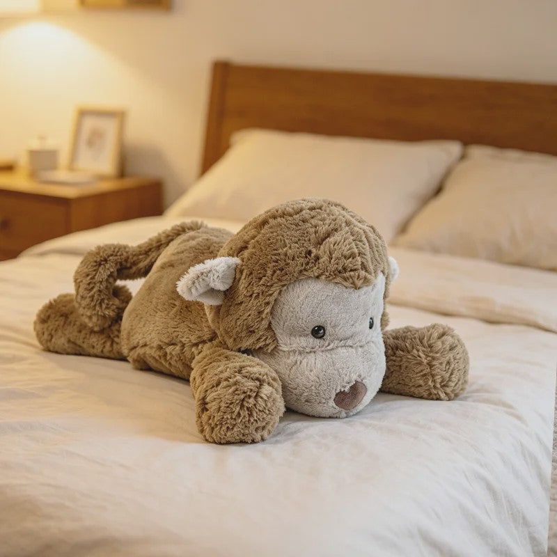 Pluche Olifant & Aap Knuffel - Zacht en Knuffelbaar Speelgoed voor Kinderen (35/52CM)