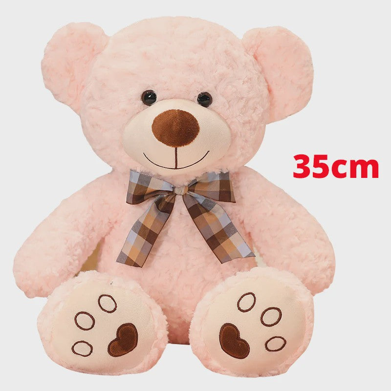 Kawaii Teddybeer Pluche Kussen met Strik - 25/35cm