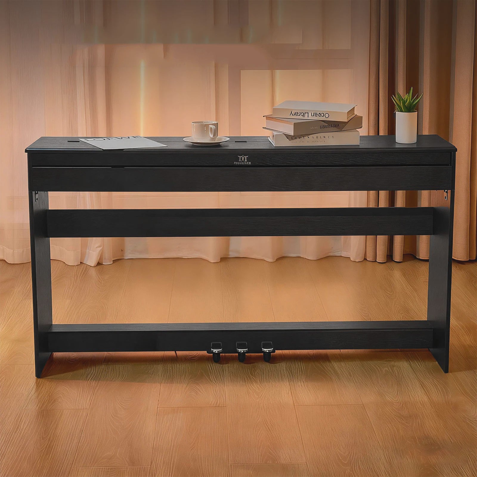 Digitale Piano 88 Semi-gewogen Toetsen met Bluetooth, MIDI en 3 Pedalen - Zwart