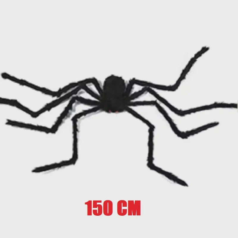 Enorme Pluche Spin Halloween Decoratie - 30cm tot 200cm