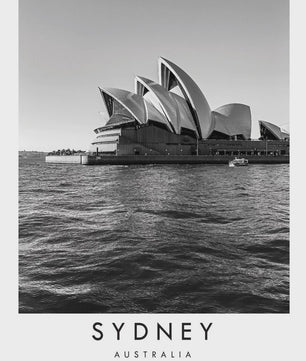 Minimalistische Poster Sydney Opera House - Canvas Wanddecoratie Australië & Nieuw-Zeeland