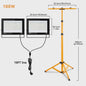Dubbele LED Werkverlichting op Verstelbaar Statief - 200W/100W - IP66 Waterdicht