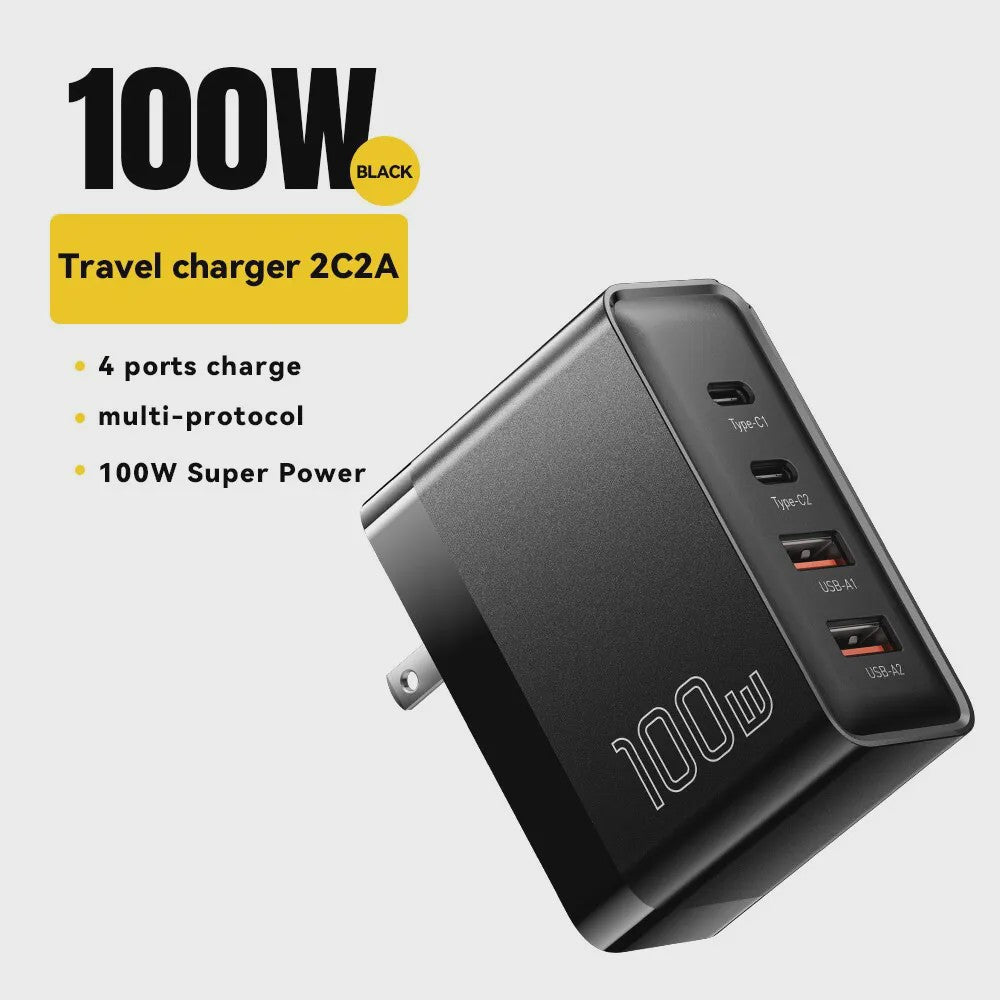 Essager 100W GaN Snellader USB-C PD QC 4.0 3.0 voor iPhone, Xiaomi, Macbook
