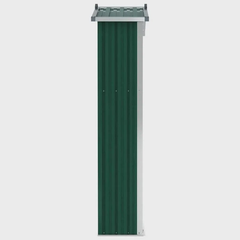 Groene Tuinkast van Verzinkt Staal - 116x45x175 cm - Robuuste Opbergkast voor Buiten