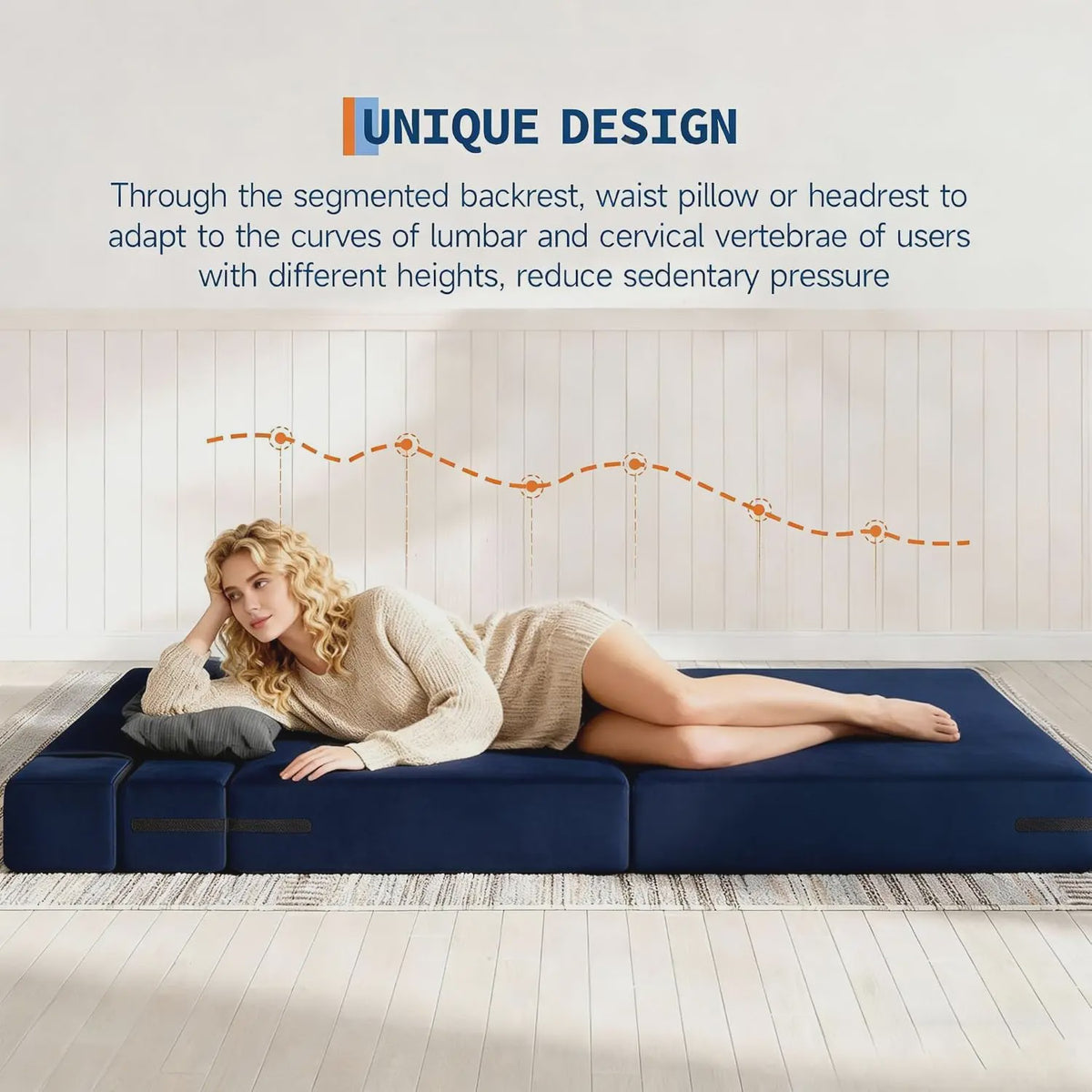 2-in-1 Fluweel Slaapbank - Comfortabele 2-zits Bank met Afneembare Hoes