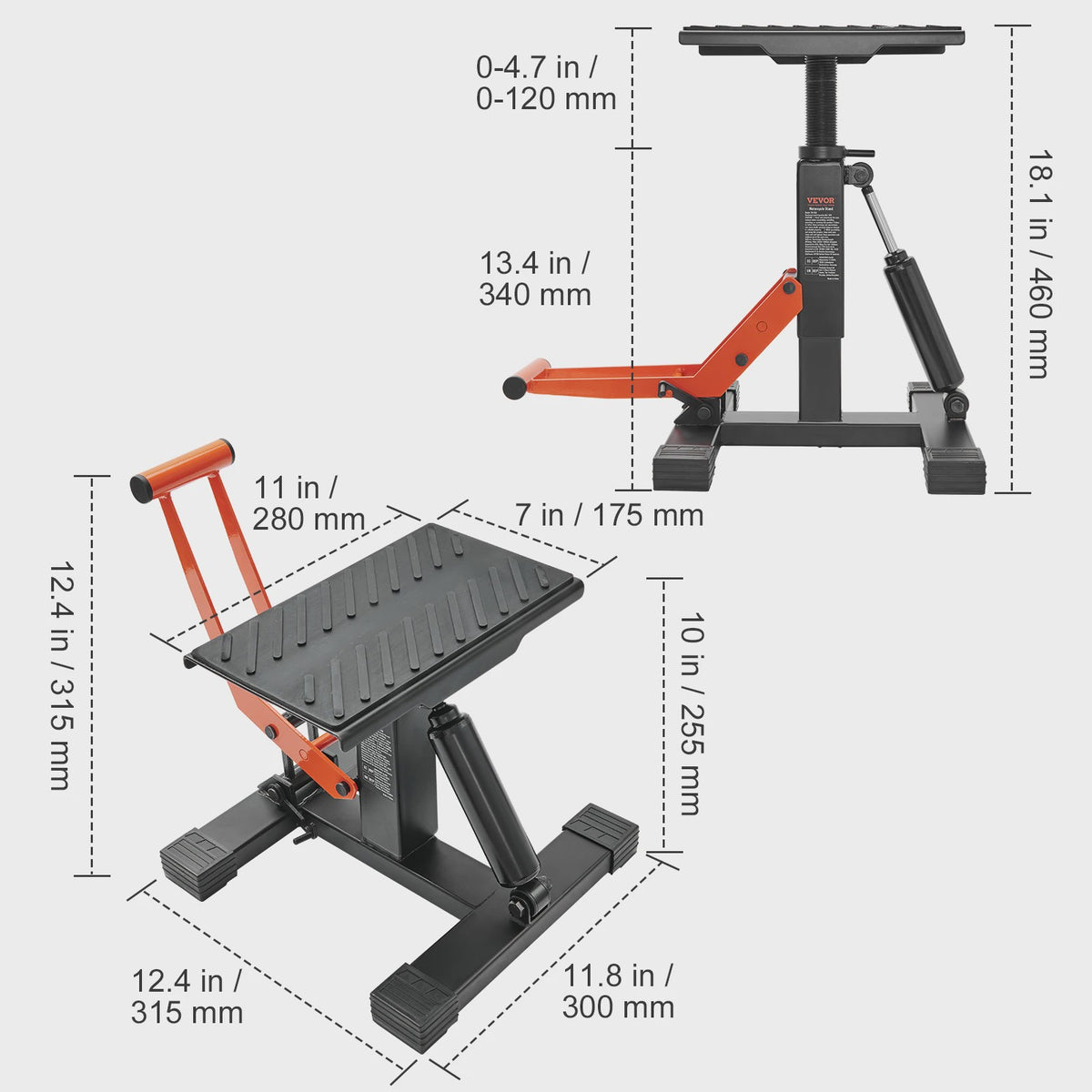 Hydraulische Motorlift / Crossmotor Lift - Verstelbaar & Robuust (200 kg) voor Onderhoud