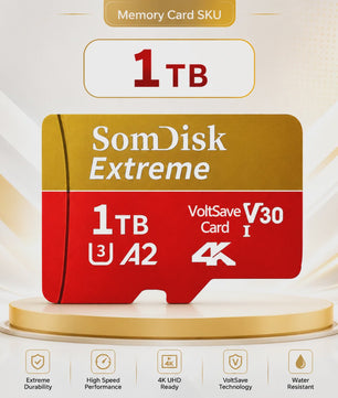 Snelle Micro SDXC Kaart 128GB/256GB/512GB/1TB/2TB - Class 10, U3, A2, 4K Video Ready