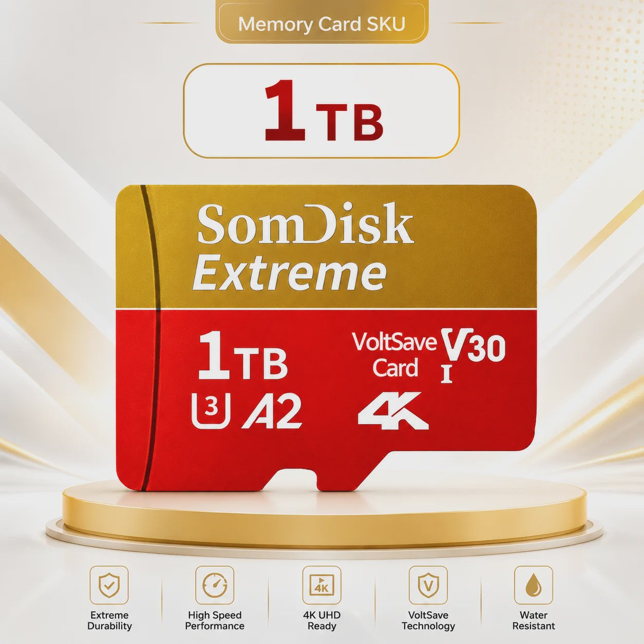 Snelle Micro SDXC Kaart 128GB/256GB/512GB/1TB/2TB - Class 10, U3, A2, 4K Video Ready