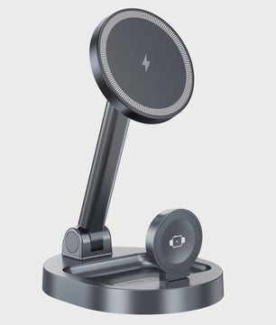 3-in-1 Magnetische Draadloze Oplader Stand & Pad voor iPhone, Apple Watch & AirPods