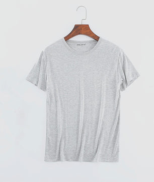 Heren Modal T-shirt Korte Mouw Losse Pasvorm Ronde Hals - Comfortabel Basis T-shirt voor Mannen