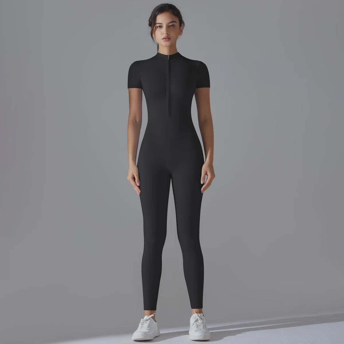 Naked Jumpsuit: Short Sleeve Yoga & Fitness Pak - Sneldrogend & Ademend