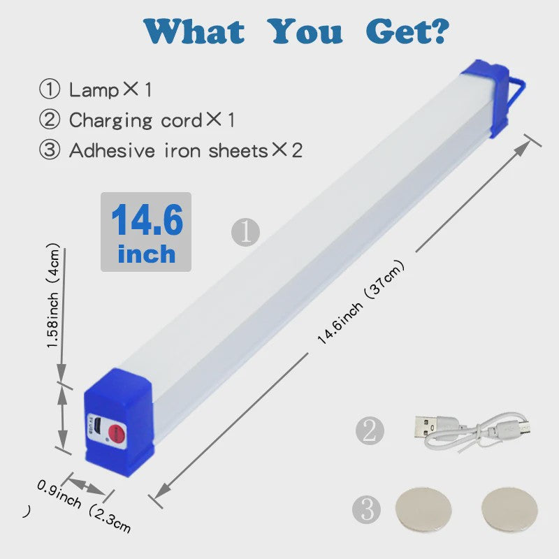 Oplaadbare LED Lamp Buis met Magneet - Draagbaar, USB Noodverlichting voor Camping & Werk