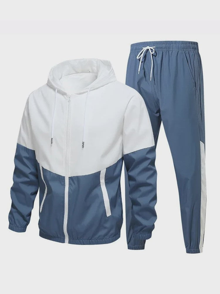 Herentrui Trainingspak met Rits Hoodie en Joggingbroek - 2-delige Set