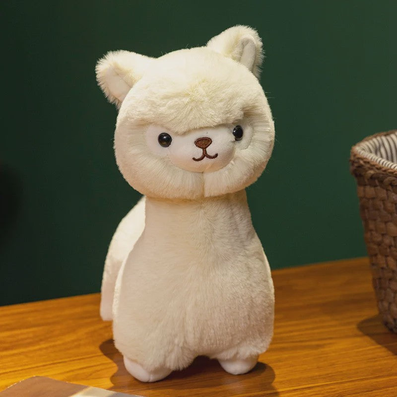 Kawaii Alpaca Pluche Knuffel - Zachte Llama Pluche Dier Speelgoed Pop als Kussen, Cadeau en Kamerdecoratie