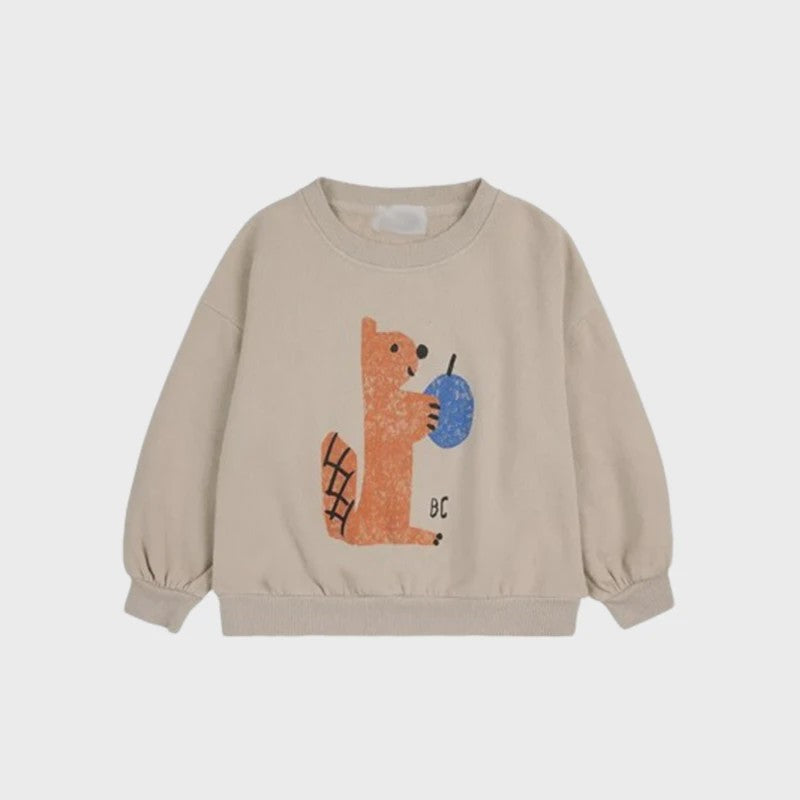 Children's Spring Autumn Hoodie Cartoon Print Unisex Sweatshirt European Style Top for Boys And Girls